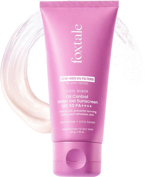 Foxtale Sunscreen - SPF 50 PA++++ Cooling Sunscreen with AquaRelease Tech for Oily Skin