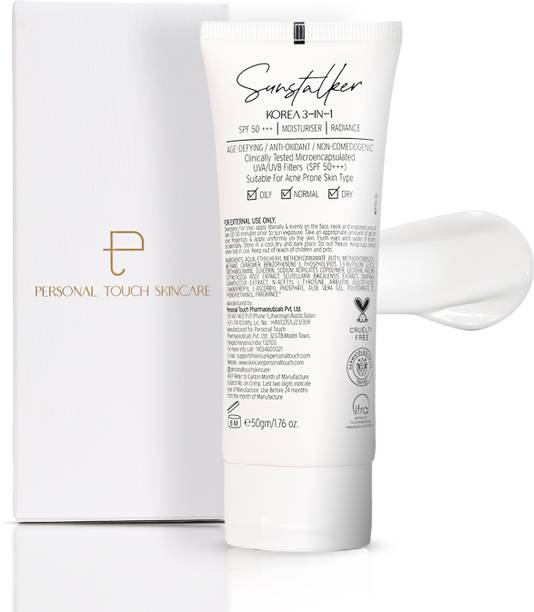 PERSONAL TOUCH SKINCARE Sunscreen - SPF 50 PA+++ Sunstalker 3 in 1 Sunscreen SPF 50 PA+++