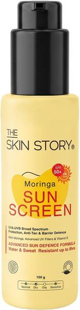 The Skin Story Sunscreen - SPF 50 PA+++ Moringa Sunscreen UVA & UVB Broad Spectrum Protection Non Sticky SPF 50