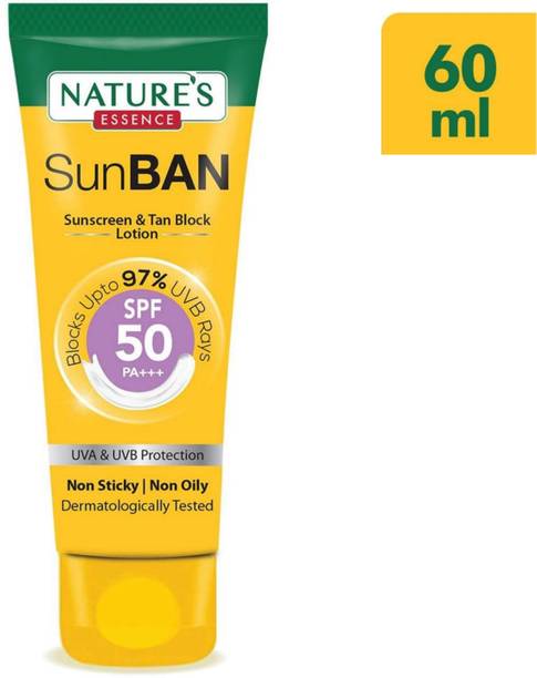 Nature's Essence Sunscreen - SPF 50 PA+++ SunBan Sunscreen - SPF 50 PA+++ pack 1 l