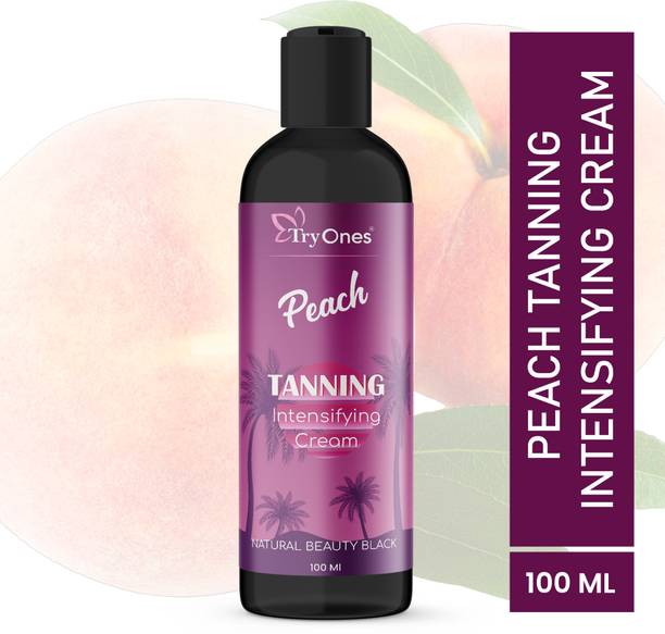 Tryones Sunscreen - SPF 50 PA+++ Peach Tanning Intensifying Cream-Natural Beauty Black UV Shine Bright Shield