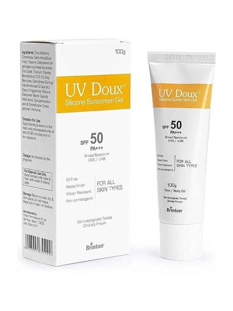 Brinton Sunscreen - SPF 50 PA+++ Face & Body Sunscreen gel with SPF 50 in Matte Finish and Oil Free Formula| Water Resistant Sunscreen| Protection against UVA/UVB Rays