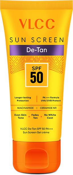 VLCC Sunscreen - SPF 50 PA+++ De-Tan Sunscreen Gel Cream - For Sun Protection