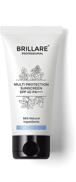 ब्रिल्लेयर मल्टी-प्रोटेक्शन सनस्क्रीन SPF 40 | UVA से सुरक्षा /UVB रेज़ और ब्लू लाइट डिजिटल डिवाइस से एमिटेड | सनस्क्रीन SPF - 50 PA+++