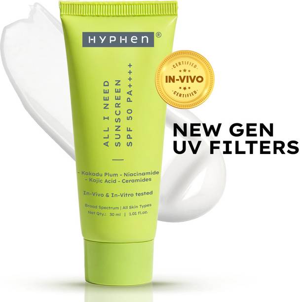 HYPHEN Sunscreen - SPF 50 PA++++ All I Need Sunscreen SPF 50 PA++++ with New Gen UV Filters|In-Vivo Tested