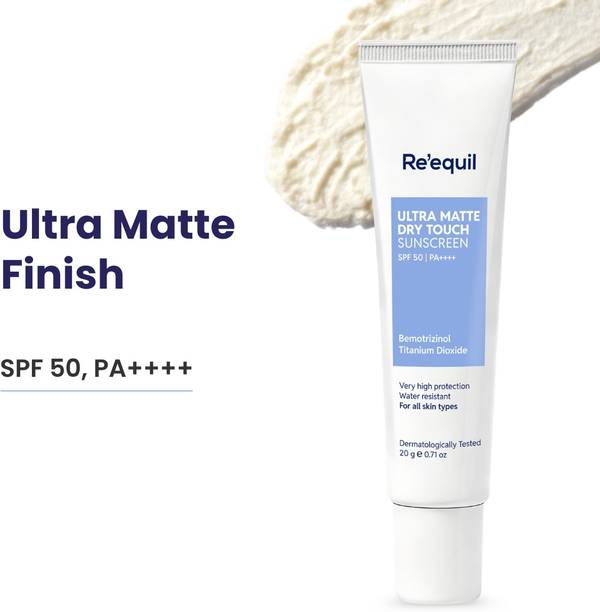 Re'equil Sunscreen - SPF 50 PA++++ Ultra Matte Dry Touch Gel