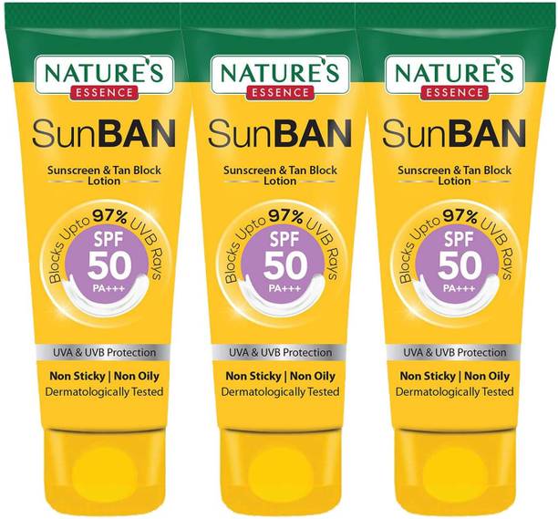 Nature's Essence Sunscreen - SPF 50 Sunban Sunscreen Spf50_60Ml (pack of 3)