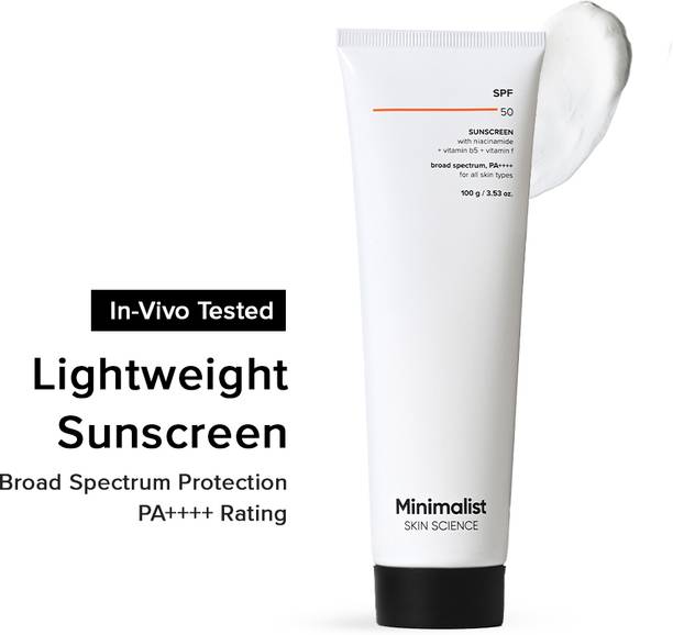 Minimalist Sunscreen - SPF 50 PA++++ Lightweight with Niacinamide & Multi-Vitamins | No WhiteCast |Broad Spectrum