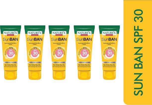 Nature's Essence Sunscreen - SPF 50 Sunban Sunscreen Spf30 30Ml (Pack of 5 )