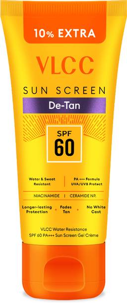VLCC Sunscreen - SPF 60 PA+++ De-Tan Water Resistant Sunscreen Gel Cream - For Sun Protection