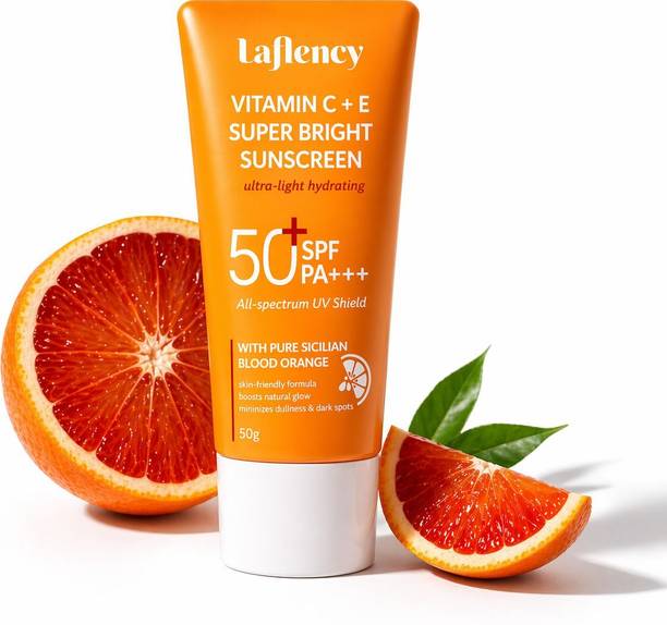laflency Sunscreen - SPF SPF 50+: Blocks ~98% UVB PA+++ Vitamin C + E Sunscreen SPF 50 PA+++ Sun Protection for Men & Women 50g
