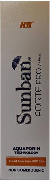 sunban Sunscreen - SPF 50+ PA+++ Forte Pro Cream | Aquaporin Technology