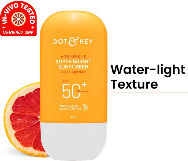 Dot & Key Sunscreen - SPF 50 PA++++ Vitamin C + E Super Bright Sunscreen, In-Vivo Tested for All Skin