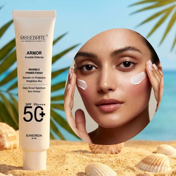 RoseBrite Sunscreen - SPF 50 PA++++ Armor SPF 50+ PA++++ Matte Sunscreen for Humid Weather