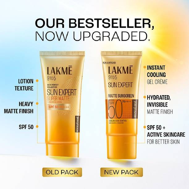 Lakmé Sunscreen - SPF 50 PA+++ 9 To 5 Sun Expert Super Matte