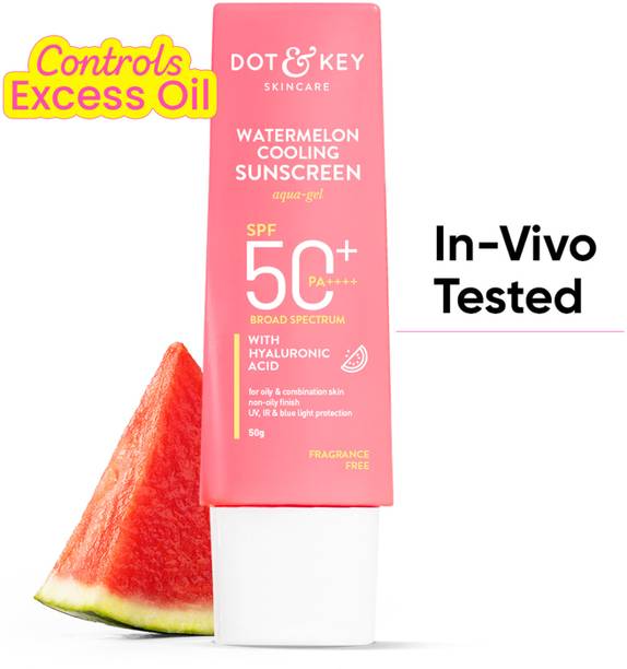 Dot & Key Sunscreen - SPF 50 PA++++ Watermelon cooling Sunscreen, In-Vivo Tested With Hyaluronic