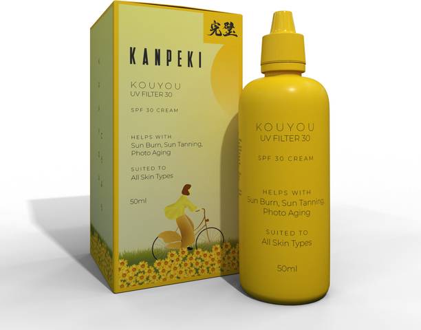 Kanpeki Sunscreen - SPF 30 PA++ Kouyou UVF Filter Sunscreen for Protection Against Sun Burn & Tanning