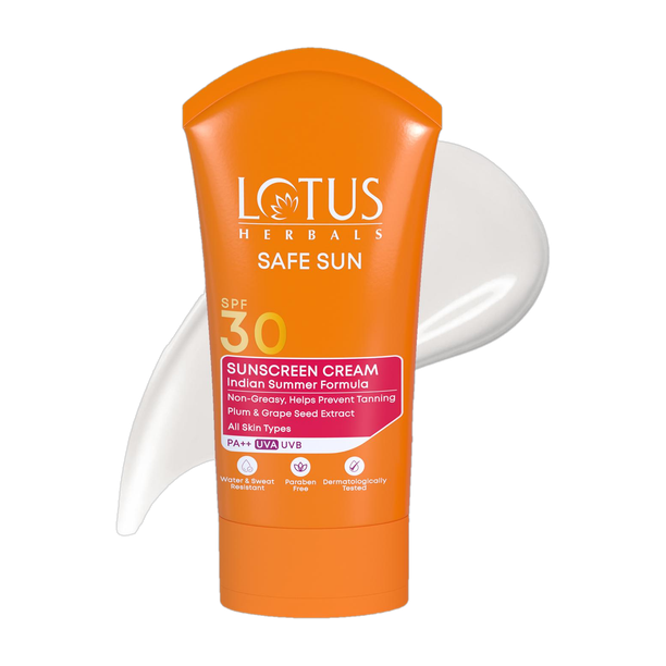 LOTUS HERBALS Sunscreen - SPF 30 PA++ Safe Sun Sunscreen Black Plum Extract