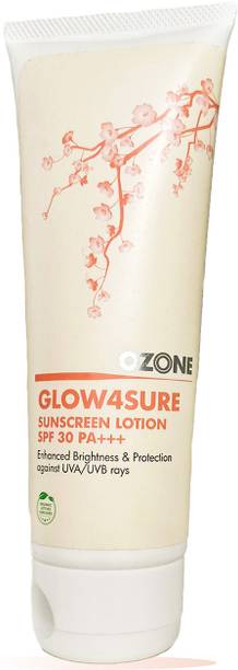 OZONE Sunscreen - SPF 30 PA+++ GLOW4SURE Sunscreen Lotion For Men & Women | Enriched With Organic Ingredients