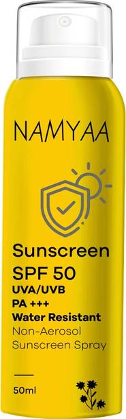 Namyaa Sunscreen - SPF 50 PA+++ Spray |UVA-UVB & PA+++|Water Resistant&Non-Aerosol |No White Cast & Light weight