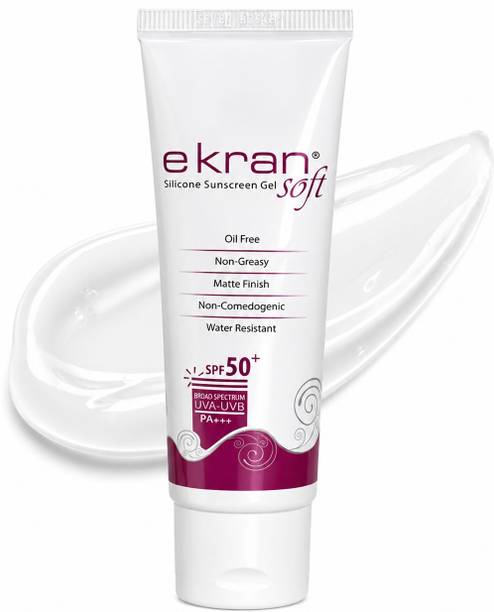 Ekran Sunscreen - SPF 50+ PA+++ Soft Silicone Sunscreen Gel | SPF 50+ | Oil-Free, Non-Greasy, Matte Finish