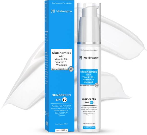 Medimagrow Sunscreen - SPF SPF 50 Niacinamide sunscreen SPF 50 PA+++++ For All types of skin