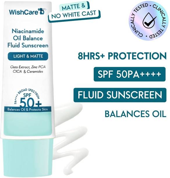 WishCare Sunscreen - SPF 50+ PA++++ Niacinamide Oil Balance Sunscreen SPF 50 PA++++ - Light & Matte Sunscreen