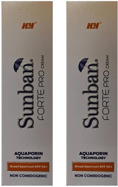 sunban Sunscreen - SPF 50+ PA+++ Forte Pro Cream | Aquaporin Technology