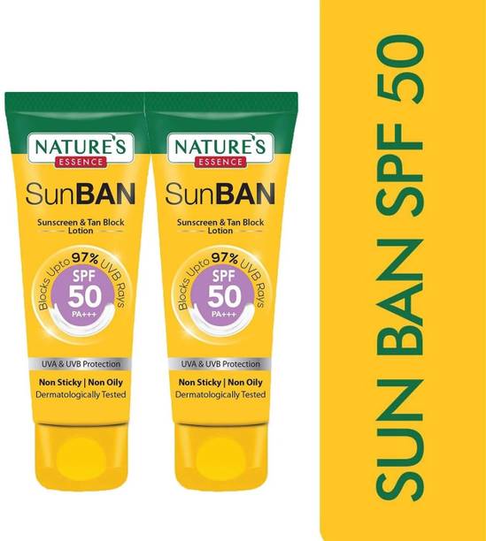 Nature's Essence Sunscreen - SPF 50 Natures Essence Sunban Sunscreen Spf50_60Ml (pack of 2)