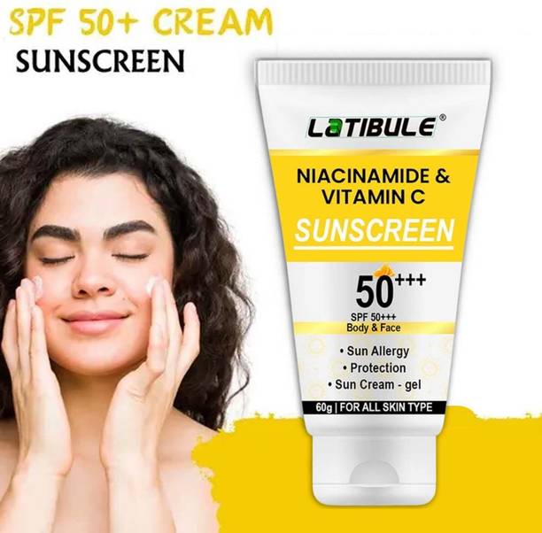 Latibule Sunscreen - SPF 50 Broad Spectrum Sunscreen SPF 50 PA+++, Non-Greasy for All Skin Types