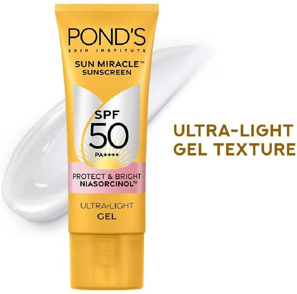 Pond'S Sunscreen - Spf 50 Pa+++ Creme Gel Sun Miracle Protect & Bright, With Niacinamide