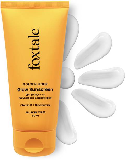 Foxtale Sunscreen - SPF 50 PA+++ Glow Sunscreen with Vitamin C & Niacinamide for a Dewy Glow