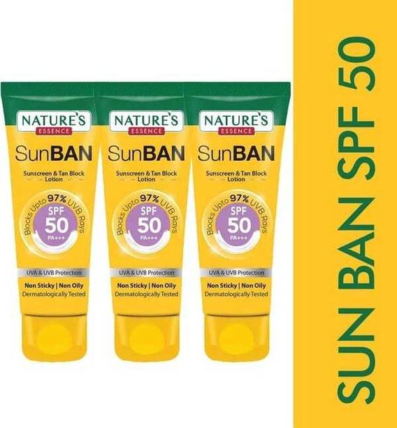 Nature's Sunscreen - SPF 50 PA+++ New SunBAN Sunscreen & Tan Block Lotion SPF50_60ML