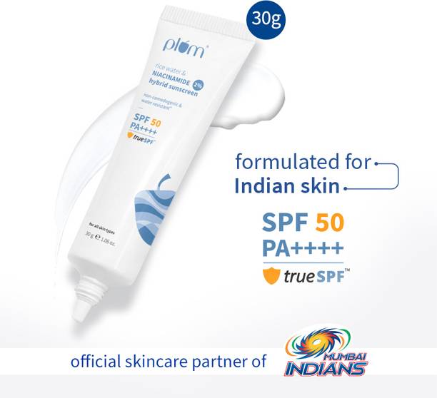 Plum Sunscreen - SPF 50 PA++++ 2% Niacinamide & Rice Water sunscreen In-vivo & in-vitro tested