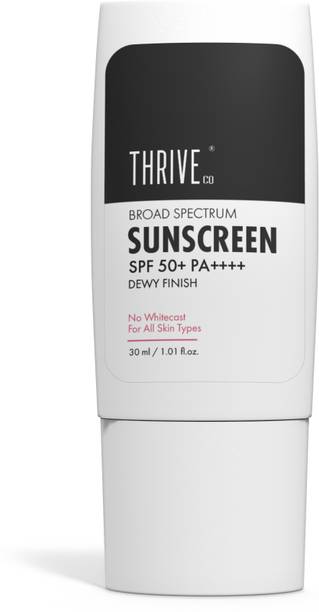 थ्राइवको Broad Spectrum Sunscreen SPF 50+ PA++++ for Dewy Finish and No Whitecast SPF - 50 PA++++