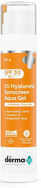 The Derma Since Sunscreen - SPF 50 PA++++ 1% Hyaluronic Sunscreen Aqua Gel Hydrating Lightweight Non-Greasy No White Cast
