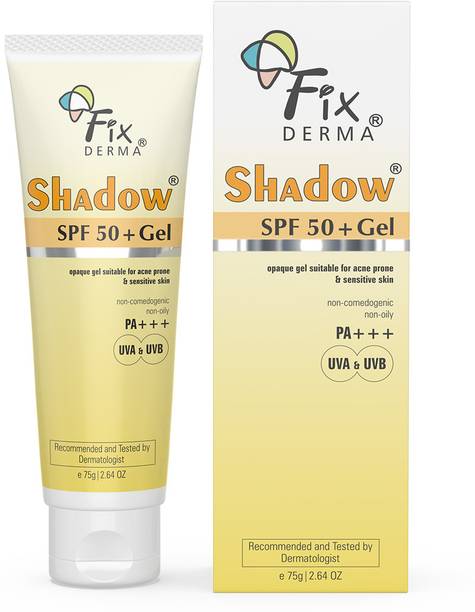 फिक्सडर्मा Shadow Sunscreen SPF 50+ Gel For Oily Skin, UVA-UVB Protection, Water Resistant SPF - 50+ PA+++