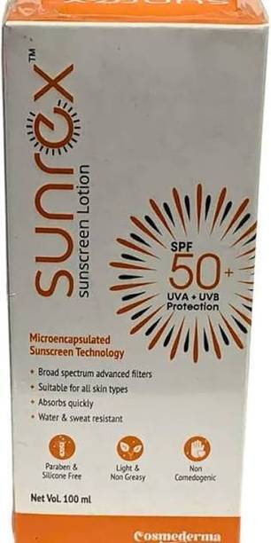 SUNREX Sunscreen - SPF 50 PA+++ Sunscreen: Advanced Microencapsulated Technology (100ml)
