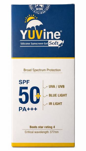 YUVine Sunscreen - SPF 50+ PA+++ Soft Silicone Sunscreen Gel Spf 50+ PA+++, 50g