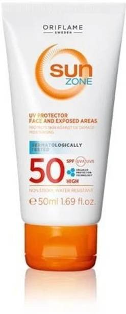 Oriflame Sweden Sunscreen - SPF 50 PA++ Sun Zone UV Protector Face and Exposed Areas SPF 50 High