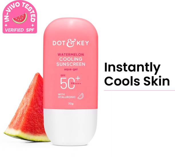 डॉट एंड की Watermelon cooling Sunscreen, In-Vivo Tested With Hyaluronic SPF - 50 PA++++