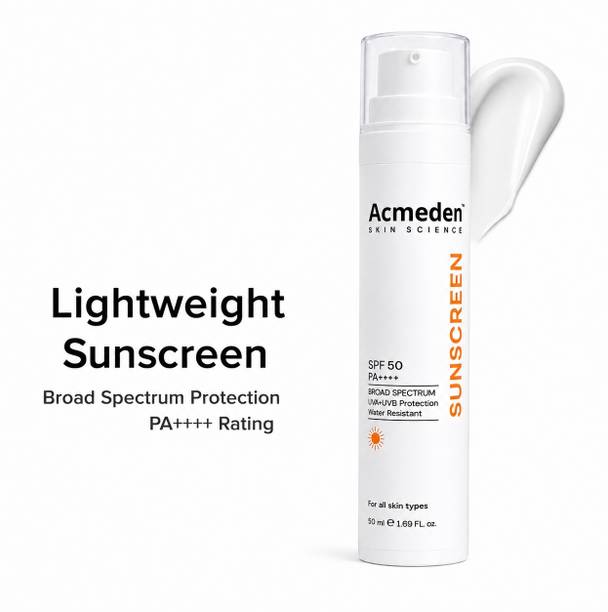 Acmeden Sunscreen - SPF 50 PA++++ Lightweight Broad Spectrum SunCream |No White Cast |Men&Women
