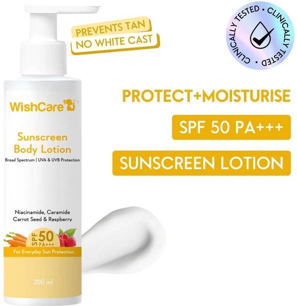 विशकेयर SPF50 Sunscreen Body Lotion - Broad Spectrum UVA & UVB Protection- No White Cast