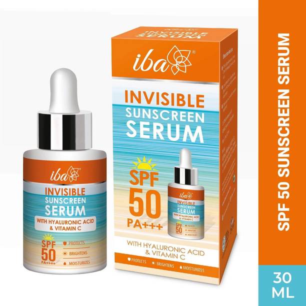 Iba Sunscreen - SPF 50 PA++++ Invisible Sunscreen Serum SPF 50 PA+++ with Hyaluronic Acid & Vitamin C