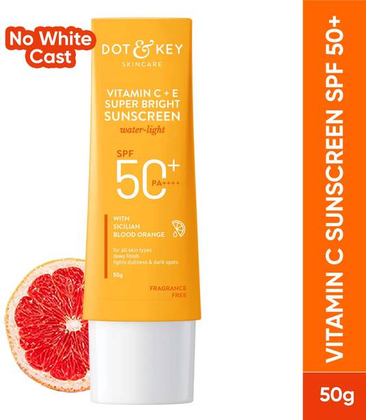 Dot & Key Sunscreen - SPF 50 PA++++ Vitamin C+E Super Bright,WaterLight, For Even Toned & Glowing Skin