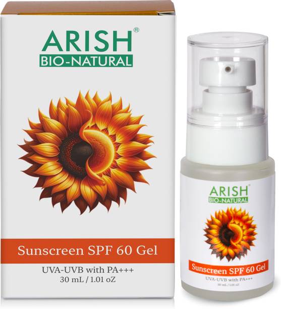 ARISH BIO-NATURAL Sunscreen - SPF 60 PA+++ Sunscreen SPF 60 Gel