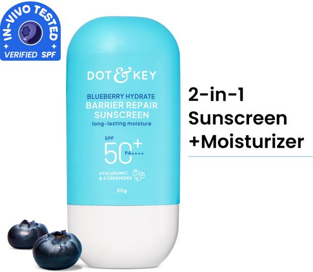 डॉट एंड की Blueberry Hydrate Barrier Repair,In-Vivo Tested, with Ceramides SPF - 50 PA++++