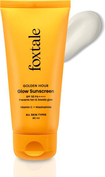 फॉक्सटेल Glow Sunscreen with Vitamin C & Niacinamide for a Dewy Glow SPF - 50 PA+++