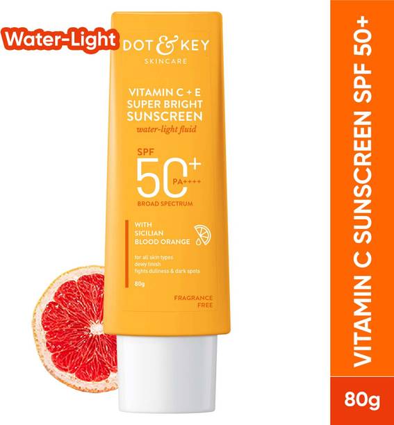 Dot & Key Sunscreen - SPF 50 PA+++ Vitamin C + E Super Bright ,For Even Toned & Glowing Skin,No White Cast