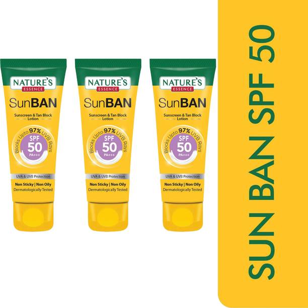 Nature's Essence Sunscreen - SPF 50 Sunban Sunscreen Spf50 30Ml (Pack of 3 )
